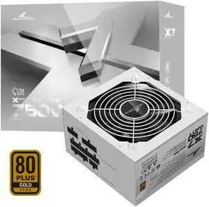 Great Wall X7 White Rated 750W Gold Full Module Desktop Quiet Power Supply