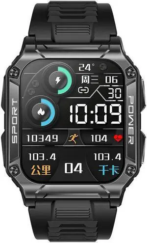 Nx6 Smart Watch Bluetooth Call Compass Heart Rate Blood Pressure Waterproof 1.95 Inch Men's Watch
