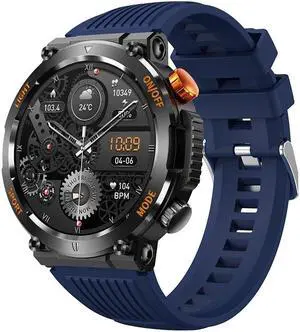 Ht17 Smart Watch Outdoor Heart Rate Blood Pressure Sports Round Bluetooth Calling Three-Proof Men's Watch