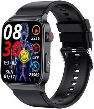 E500 Smart Watch Non-Invasive Blood Glucose Blood Pressure Body Temperature Ecg Pedometer Photo Aluminum Bracelet For Men