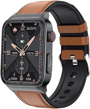 E500 Smart Watch Non-Invasive Blood Glucose Blood Pressure Body Temperature Ecg Pedometer Photo Aluminum Bracelet For Men
