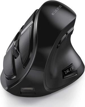 Bluetooth Vertical Mouse Wireless Usb2.4 Three-Mode Charging Human Notebook Desktop Computer Mouse Office Mute