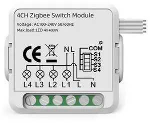 Smart Switch Module For Alexa / Google Home / Tuya Smart Life APP 4CH Zigbee