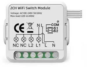 Smart Switch Module For Alexa / Google Home / Tuya Smart Life APP 2CH WiFi