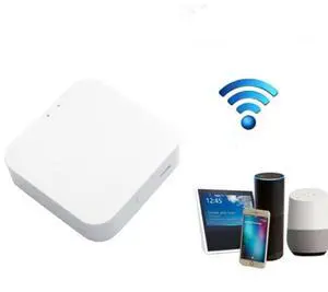 Bluetooth Multifunction Gateway Smart Home Door and Window Sensor Socket Control Center (White)