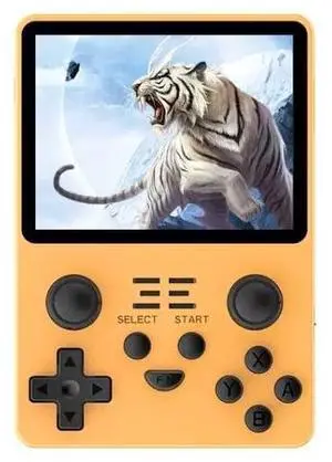 RGB20S  3.5-Inch IPS Screen Retro Open Source Handheld Game Console 16GB+64GB 15,000 Games (Yellow)