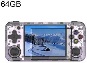 RG35XX H Handheld Game Console 3.5 Inch IPS Screen Linux System 64GB+128GB (Transparent Purple)