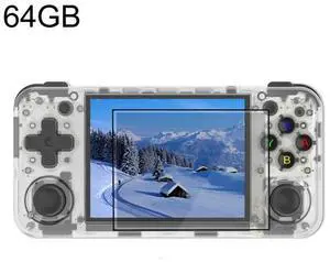 RG35XX H Handheld Game Console 3.5 Inch IPS Screen Linux System 64GB (Transparent White)