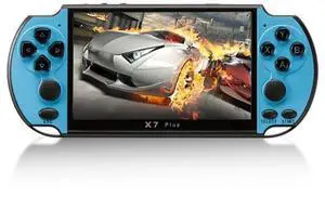 X7 Plus Retro Classic Games Handheld Game Console with 5.1 inch HD Screen & 8G Memory, Support MP4 / ebook (Blue) Black