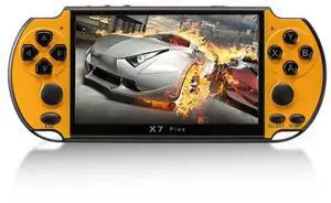 X7 Plus Retro Classic Games Handheld Game Console with 5.1 inch HD Screen & 8G Memory, Support MP4 / ebook (Yellow)