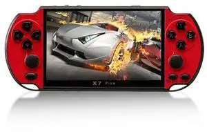X7 Plus Retro Classic Games Handheld Game Console with 5.1 inch HD Screen & 8G Memory, Support MP4 / ebook (Red)
