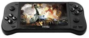 X50 Max 5.1 inch Screen Handheld Game Console for Double Player with 6000+ Games X50 Max / Black (Black)
