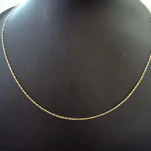 18K Real Gold Necklace Gypsophila Chain 45CM 1.2G