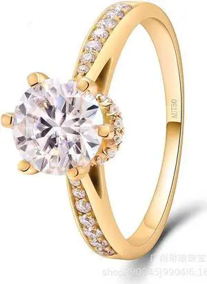 allentian 1 Carat Moissanite Engagement Ring in 18K Gold - D Color, VVS1 Clarity