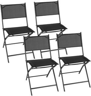 Goplus set of 4 outdoor patio folding online chairs camping deck garden pool beach furniture