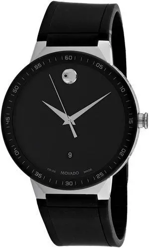 Movado Men's Sapphire Black Dial Watch - 607406
