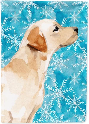 Carolines Treasures BB9458GF Yellow Labrador 2 Winter Flag Garden Size , Small, multicolor Carolines Treasures BB9458GF Yellow Labrador 2 Winter Flag Garden Size , Small, multicolor