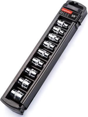 MAXPOWER 9-Piece 3/8-inch E-Torx Star Socket Set - E7, E8, E10, E11, E12, E14, E16, E18, E20