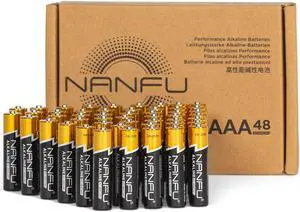 NANFU AA Batteries (20 Pack), 10 Year Shelf-Life 1.5v Double A Alkaline Battery with Leak-Proof Design, Non-Rechargeable