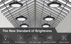 VENTRAY 150W UFO LED Grow Light, IP55 Waterproof Full-Spectrum High Bay LED Lights, High-efficiency Horticultural Light, Lamp Bulb with Long Lifespan