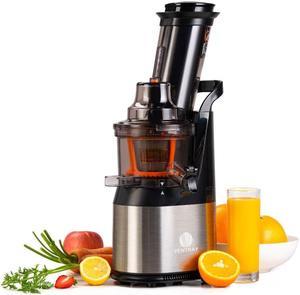 Ventray Slow Press Masticating Juicer,Easy to Clean,BPA Free,Vegetable,Fruits Juice,Compact,Black