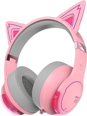 Edifier G5BT CAT Wireless Bluetooth Wired Cat Ear Gaming Headset with Mic (Pink)