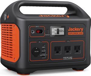 Jackery Portable Power Station Explorer 1000 Outdoor Solar Generator Mobile Lithium Battery Pack with 110V1000W AC Outlet Solar Panel Not Included for RV Road Trip Camping Outdoor Adventure