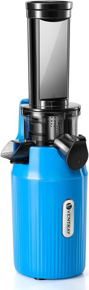 Ventray Essential Ginnie Juicer, Compact Small Cold Press Juicer, Masticating Slow Juicer with 60RPM Low Speed, Easy to Clean & Nutrient Dense, Eco-Friendly Packaging, Sunny Blue