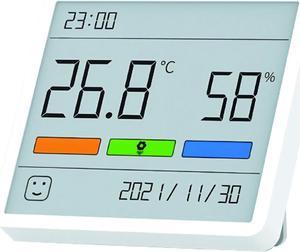 ATuMan Indoor Thermometer Hygrometer with Large Digital Date Clock