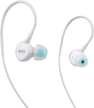 Edifier P281 Waterproof Headphones - Sports In-Ear Earphones IP57 Rated with Memory Around-the-ear Wire for Running, Workout, Exercise - White