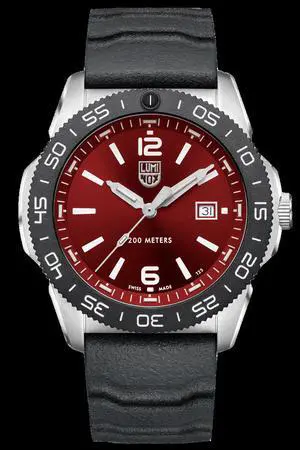 Luminox Pacific Diver XS.3135 Red Dial 44mm Black Rubber Quartz Men's Watch