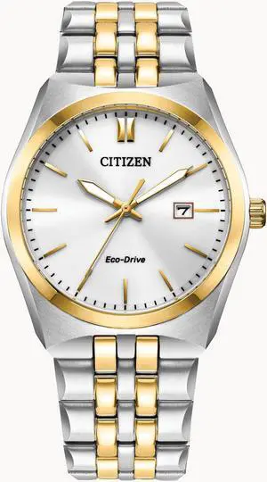 Citizen Eco-Drive BM7334-58B Corso Two Tone Steel 40mm White Dial Men's Watch