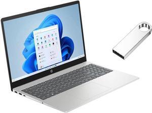 HP 15.6 " FHD Display Laptop | Intel Core i5-1235U(Beat AMD Ryzen 5 7520U) | Intel Iris Xe Graphics |Camera|Silver| WIFI | 32GB RAM | 2TB SSD | Windows 11 Home | Bundle with 64GB USB Flash Drive