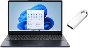 Lenovo IdeaPad 1 15" FHD Laptop | AMD Ryzen 5 7520U(Beat Intel Core i5-1155G7) | AMD Radeon Graphics | Camera | Blue | 16GB RAM DDR5 | 256GB SSD | Windows 11 S | Bundle with 64GB USB Flash Drive