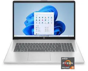 HP 17.3" Full HD Laptop |AMD Ryzen 5 7520U(Beat i5-1155G7)|AMD Radeon graphics|Webcam |Copilot|Silver| 8GB RAM DDR5 | 1024GB SSD |Windows 11 Pro |Bundle with Microsoft Office 2021