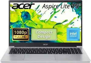 Acer Aspire Lite 15 Laptop 15.6" FHD IPS|Intel Core 3 Series 1 N350|Integrated Graphics| Silver|Copilot AI| 8GB RAM | 128GB SSD |Windows 11 S |Bundle with Laptop Stand Acer Aspire Lite 15 Laptop 15.6" FHD IPS|Intel Core 3 Series 1 N350|Integrated Graphics| Silver|Copilot AI| 8GB RAM | 128GB SSD |Windows 11 S |Bundle with Laptop Stand