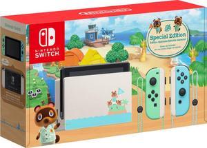Nintendo Switch - Animal Crossing: New Horizons Edition | Switch console| Switch dock| Joy-Con (L) and Joy-Con (R)| Joy-Con wrist straps | Special Edition