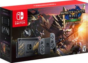 Nintendo Switch -Monster Hunter Rise Deluxe Edition | Switch console| Switch dock| Joy-Con (L) and Joy-Con (R)| Joy-Con wrist straps | Special Edition