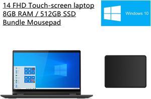New Lenovo Flex 5 14 FHD IPS 2in1 Touchscreen Laptop  AMD Ryzen 7 4700U Processor  8GB RAM  512GB SSD  Windows 10 Home  Backlit Keyboard  Fingerprint Reader  Bundle with Woov Mouse Pad