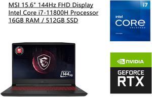 New MSI 15.6" 144Hz FHD 1080p Display Laptop | Intel Core i7-11800H Processor | NVIDIA GeForce RTX 3070 |16GB RAM | 512GB SSD | Backlit Keyboard | Win10 | Black