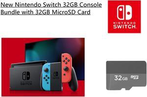 New Nintendo Switch 32GB Console  RedBlue JoyCon  Bundle with 32GB MicroSD Card
