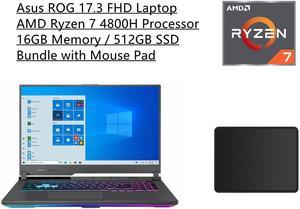 New Asus ROG 17.3 FHD Laptop | AMD Ryzen 7 4800H Processor | 16GB Memory | 512GB SSD | Nvidia GeForce RTX 3060 | Backlit Keyboard | Windows 10 Home | Gray | Bundle with Mouse Pad