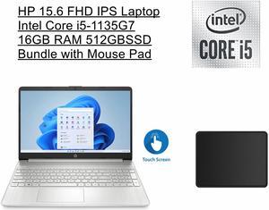 HP 15.6" Full HD IPS Touchscreen Premium Laptop | Intel Core i5-1135G7 Processor | Intel Iris Xe Graphics | 16GB RAM | 512GB SSD | Windows 11 Home S Mode | Silver | Bundle with Mouse Pad