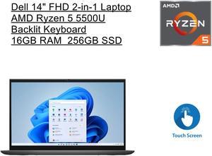 Dell Inspiron 7000 14" FHD 2-in-1 Touchscreen Laptop | AMD Ryzen 5 5500U Processor | 16GB RAM | 256GB SSD | Backlit Keyboard | Windows 11 Home | Blue