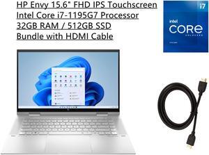 HP Envy X360 2-in-1 15.6" FHD IPS Touch-Screen Laptop | Intel Core i7-1195G7 Processor | 32GB RAM | 512GB SSD | Backlit Keyboard | Fingerprint | Windows 11 Home | Bundle with HDMI Cable