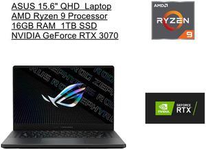 ASUS 15.6" QHD Gaming Laptop | AMD Ryzen R9-5900HS Processor | 16GB RAM | 1TB SSD | NVIDIA GeForce RTX 3070 | Fingerprint Reader | Windows 11 Home | Eclipse Grey