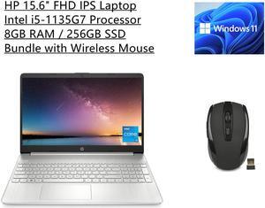 HP 15.6" FHD IPS Laptop | Intel i5-1135G7 Processor | 8GB Memory | 256GB SSD | Windows 11 Home | Bundle with Wireless Mouse
