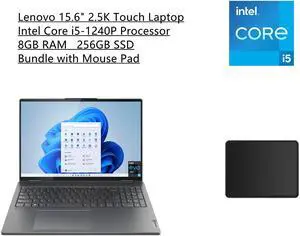 Lenovo Yoga 7i 2-in-1 15.6" 2.5K Touch Premium Laptop | Intel Core i5-1240P Processor | 8GB RAM | 256GB SSD | Backlit Keyboard | Fingerprint | Windows 11 | Bundle with Mouse Pad