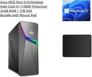 New Asus ROG Strix G10 Gaming Desktop | Intel Core i5-11400F Processor | 32GB RAM | 1TB SSD | NVIDIA GeForce RTX 3060 | Keyboard & Mouse | Windows 11 Home | Bundle with Mouse Pad