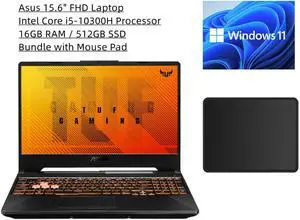 New Asus TUF 15.6" 144Hz FHD Gaming Laptop | Intel Core i5-10300H Processor | NVIDIA GeForce GTX 1650 | 16GB RAM | 512GB SSD | Windows 11 Home | Backlit Keyboard | Bundle with Mouse Pad